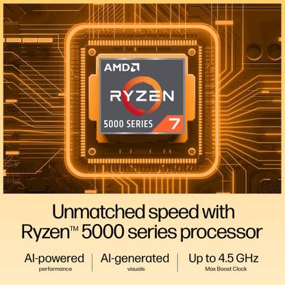 HP AMD Ryzen 7 Octa Core 5825U - (16 GB/512 GB SSD/Windows 11 Home) 15-fc0476AU Thin and Light Laptop