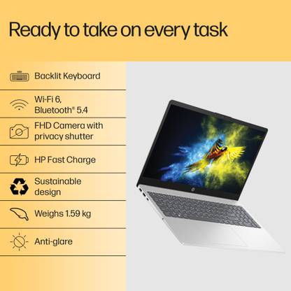 HP AMD Ryzen 7 Octa Core 5825U - (16 GB/512 GB SSD/Windows 11 Home) 15-fc0476AU Thin and Light Laptop
