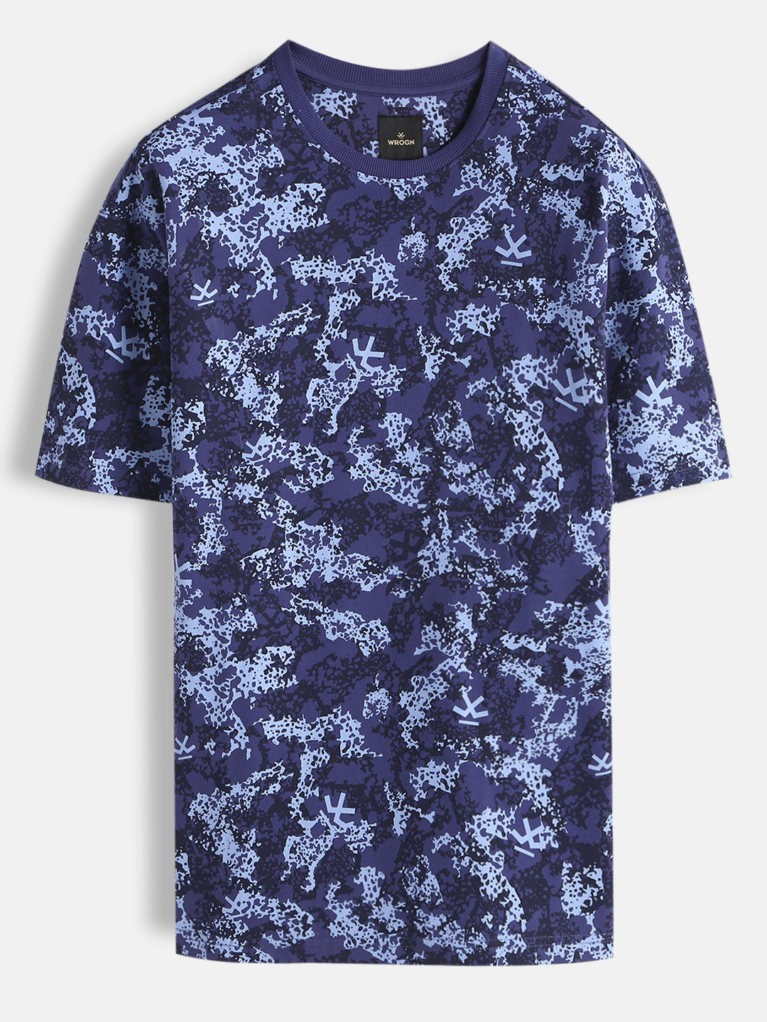 Abstract Oversized AOP T-Shirt | Navy