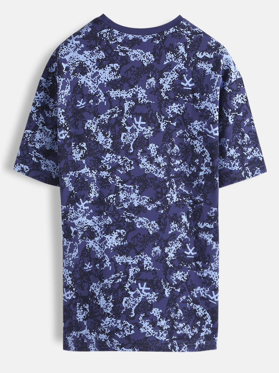 Abstract Oversized AOP T-Shirt | Navy