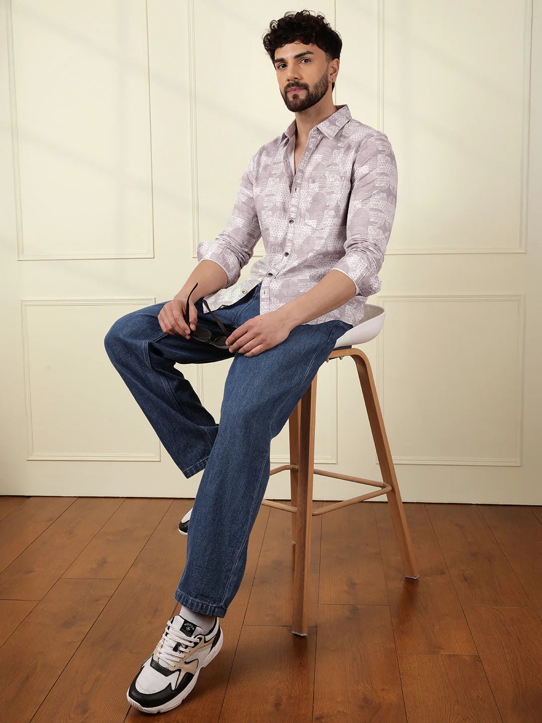 Abstract Urban AOP Shirt | Pink