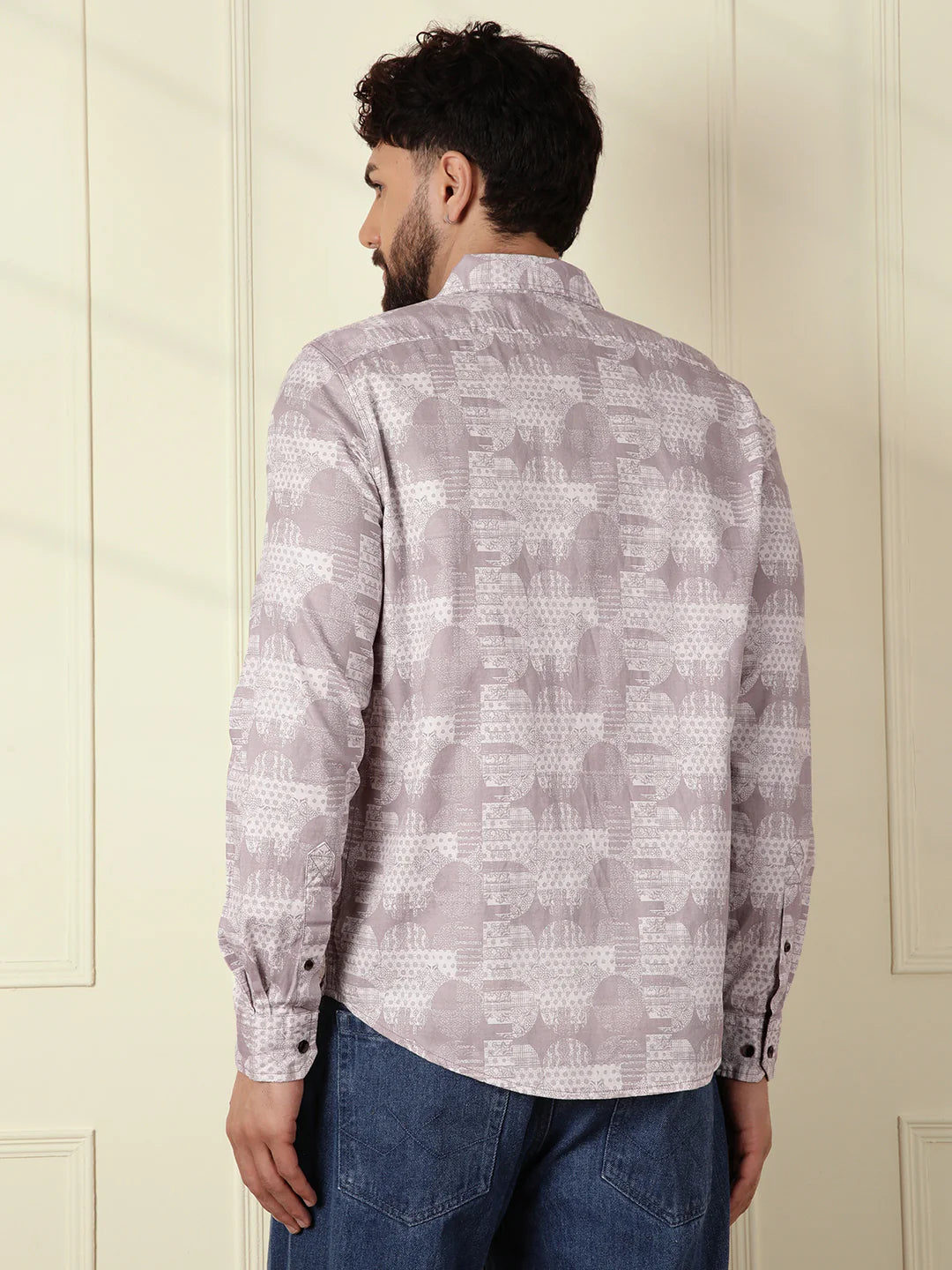Abstract Urban AOP Shirt | Pink