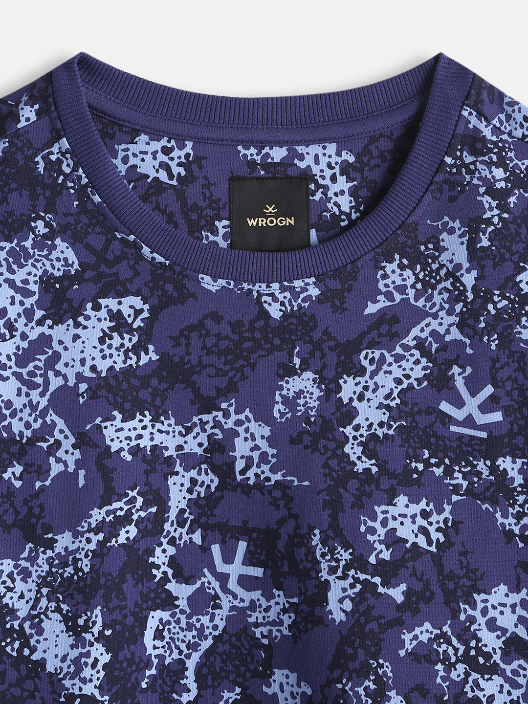 Abstract Oversized AOP T-Shirt | Navy