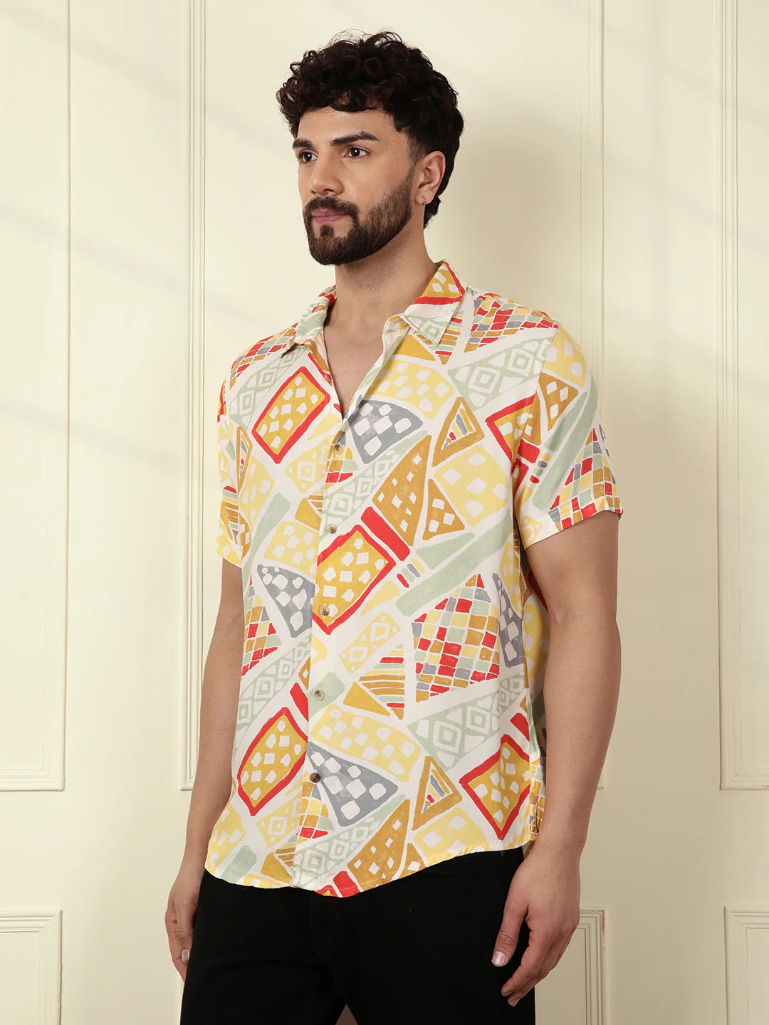 AOP Fluid Light Weight Viscose Shirt | Multicolour
