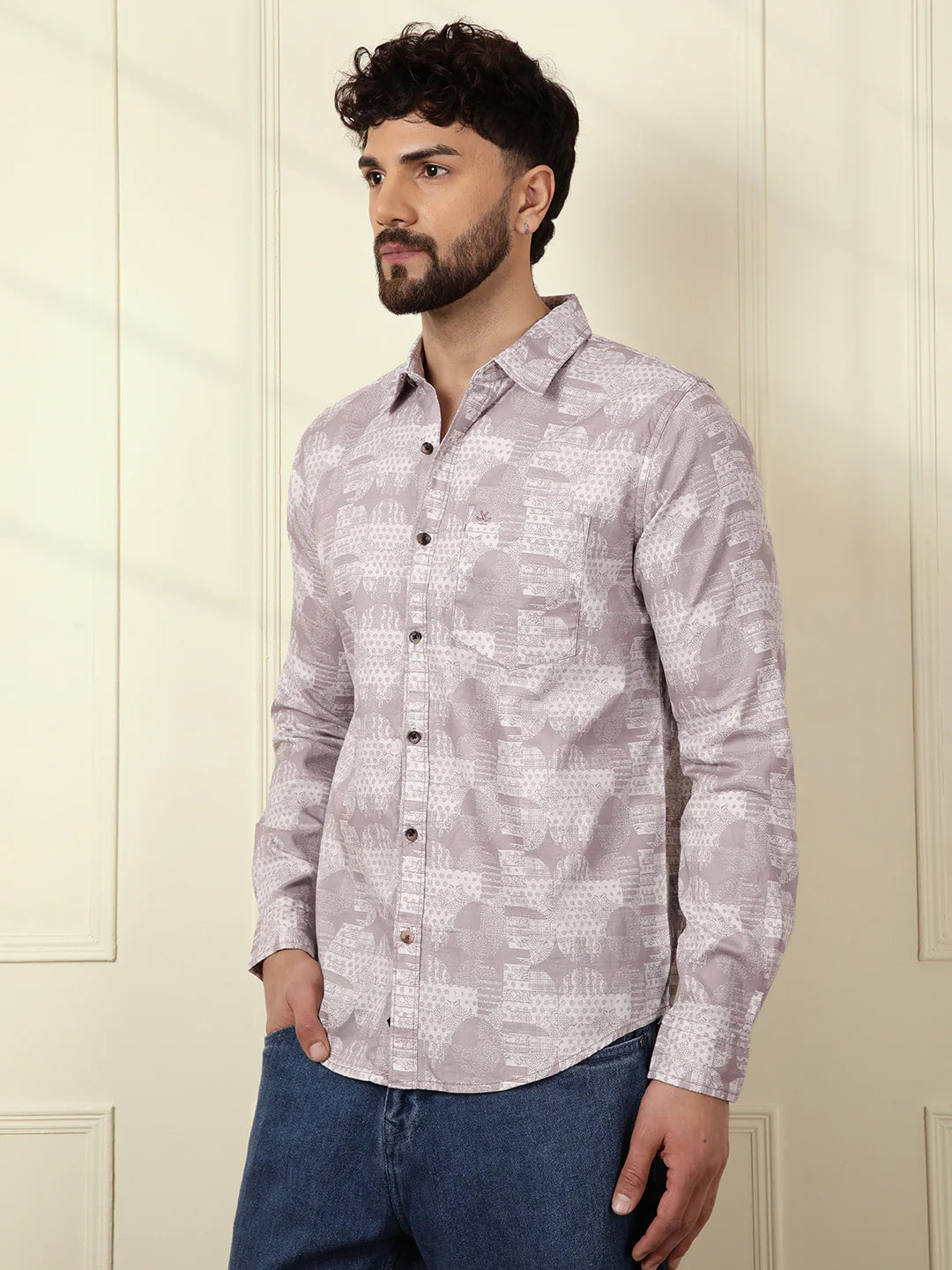 Abstract Urban AOP Shirt | Pink