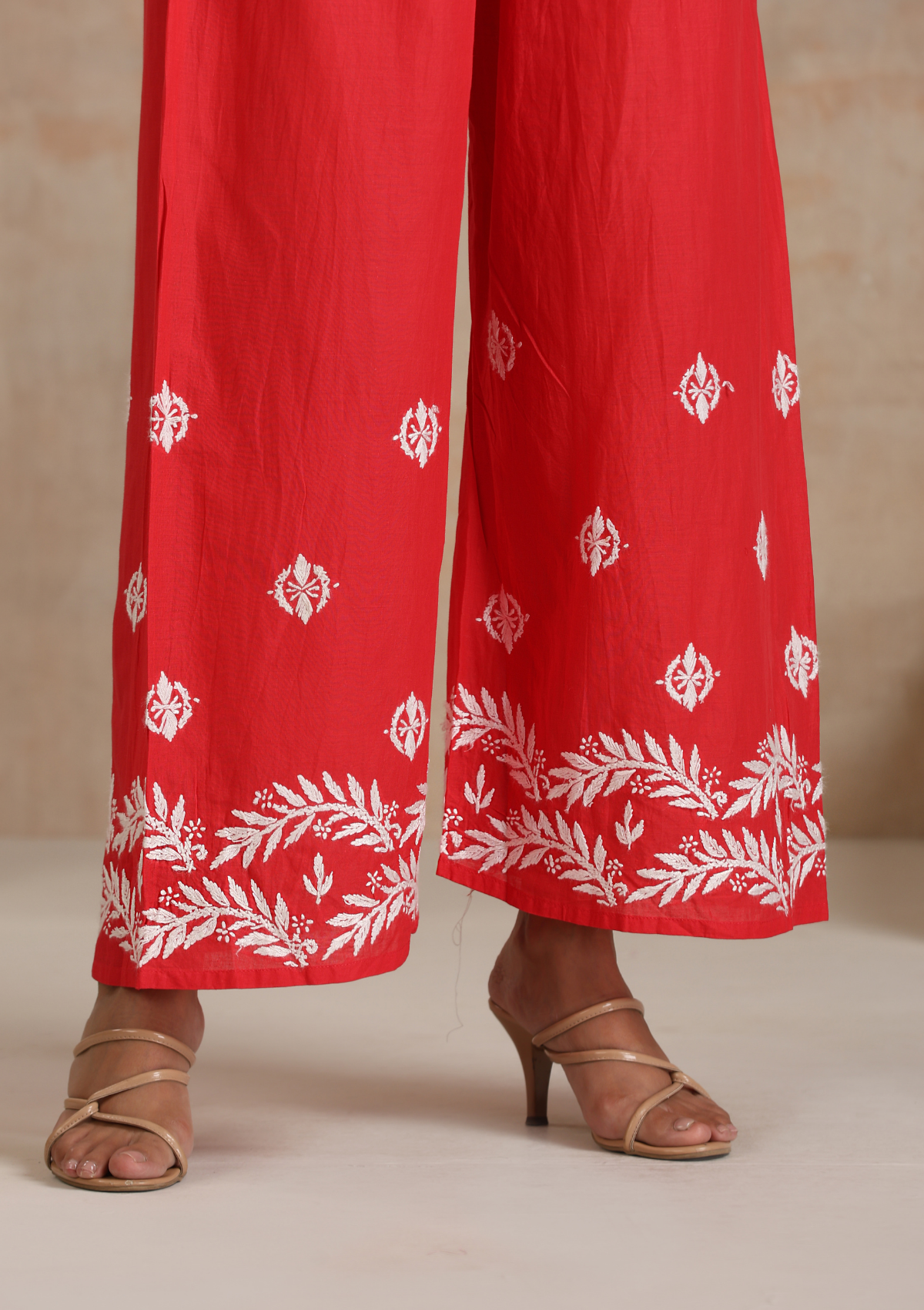 Aiman Chikankari Cotton Shirt Palazzo Set