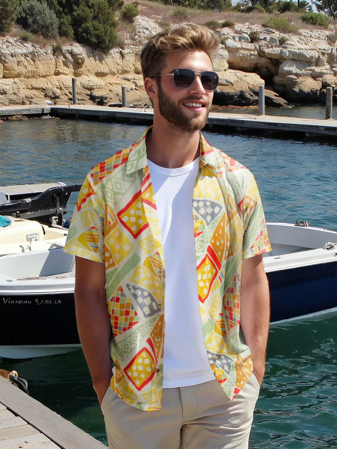 AOP Fluid Light Weight Viscose Shirt | Multicolour