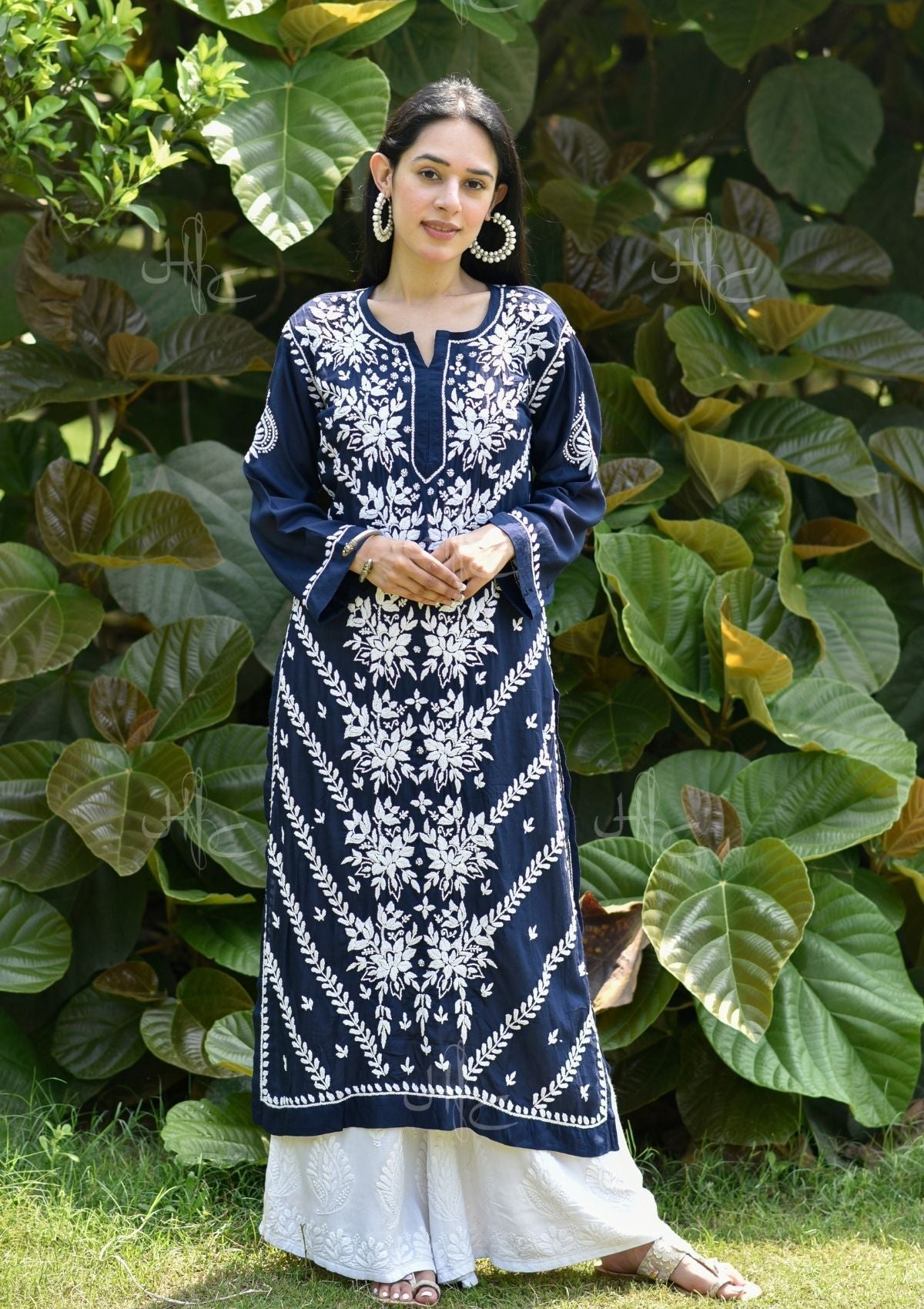 Adeeba Chikankari Modal Straight Kurta