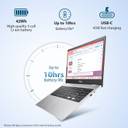 ASUS Chromebook Intel Celeron Dual Core N4500 - (4 GB/64 GB EMMC Storage/Chrome OS) CX1500CKA-NJ0393 Chromebook (15.6 Inch, Transparent Silver, 1.80 Kg)