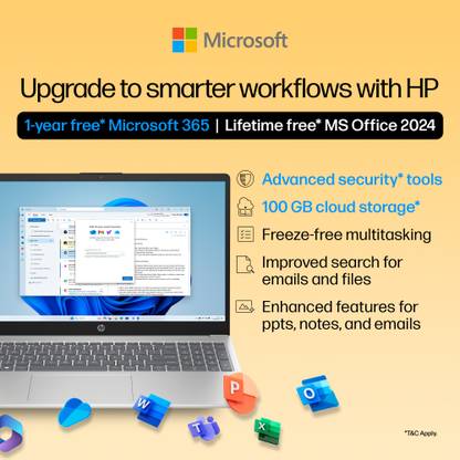 HP AMD Ryzen 7 Octa Core 5825U - (16 GB/512 GB SSD/Windows 11 Home) 15-fc0476AU Thin and Light Laptop