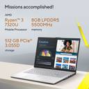 ASUS Vivobook Go 15 OLED AMD Ryzen 3 Quad Core 7320U - (8 GB/512 GB SSD/Windows 11 Home) E1504FA-LK321WS Thin and Light Laptop