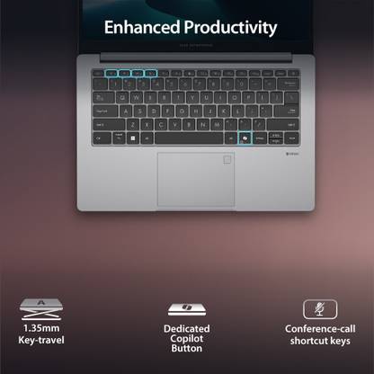 ASUS Expertbook P1 Intel Core i3 13th Gen 1315U - (16 GB/512 GB SSD/Windows 11 Home) P1403CVA-S60938WS Thin and Light Laptop