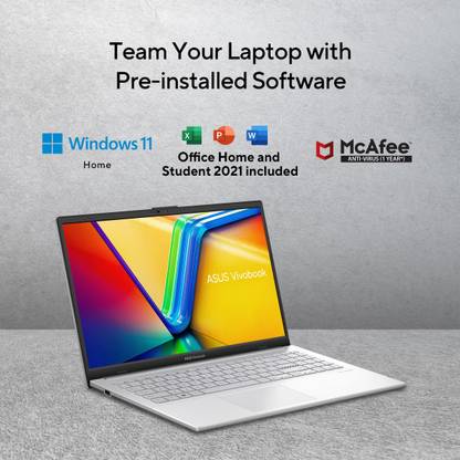 ASUS Vivobook Go 15 OLED AMD Ryzen 5 Quad Core 7520U - (8 GB/512 GB SSD/Windows 11 Home) E1504FA-LK521WS Thin and Light Laptop
