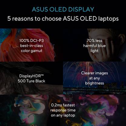 ASUS Vivobook Go 15 OLED AMD Ryzen 5 Quad Core 7520U - (8 GB/512 GB SSD/Windows 11 Home) E1504FA-LK521WS Thin and Light Laptop