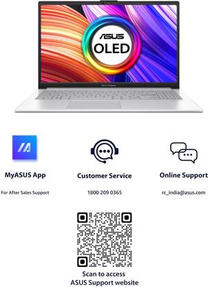 ASUS Vivobook Go 15 OLED AMD Ryzen 5 Quad Core 7520U - (8 GB/512 GB SSD/Windows 11 Home) E1504FA-LK521WS Thin and Light Laptop