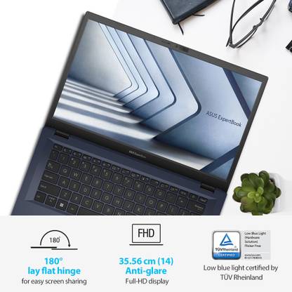 ASUS ExpertBook B14 Intel Core i3 12th Gen 1215U - (8 GB/512 GB SSD/Windows 11 Home) B1402CBA-NK1494WS Thin and Light Laptop  (14 Inch, Star Black, 1.49 Kg, With MS Office)