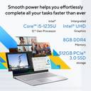 ASUS Vivobook 15, with Backlit Keyboard, Intel Core i5 12th Gen 1235U - (16 GB/512 GB SSD/Windows 11 Home) X1504ZA-NJ540WS|X1504ZA-NJ542WS Thin and Light Laptop (15.6 Inch, Cool Silver, 1.70 Kg, With MS Office)