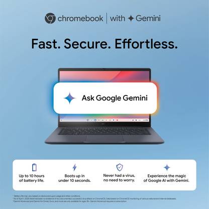 ASUS Chromebook CX14 Intel Celeron Dual Core N4500 - (4 GB/64 GB EMMC Storage/Chrome OS) CX1405CKA-NK0154 Chromebook