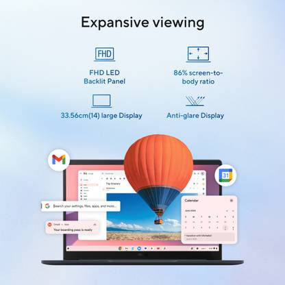 ASUS Chromebook CX14 Intel Celeron Dual Core N4500 - (4 GB/64 GB EMMC Storage/Chrome OS) CX1405CKA-NK0154 Chromebook