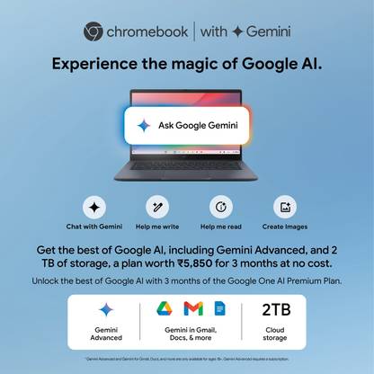 ASUS Chromebook CX14 Intel Celeron Dual Core N4500 - (4 GB/64 GB EMMC Storage/Chrome OS) CX1405CKA-NK0154 Chromebook